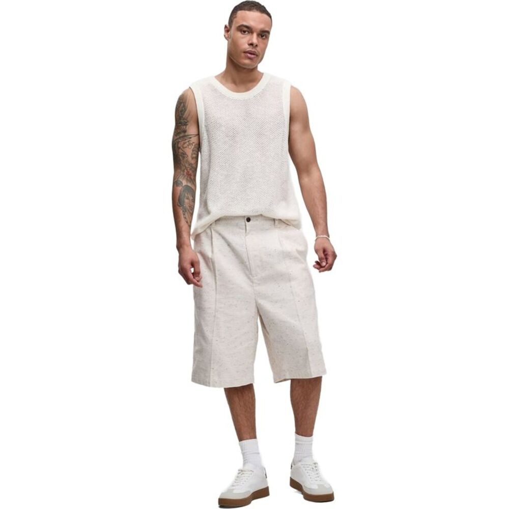 Mode Of One Mens Oversized Speckled Textured Casual Walking Shorts, NWT